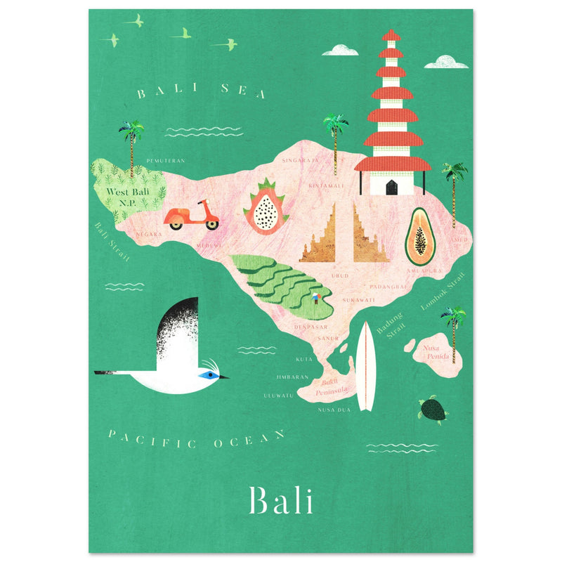 Poster: Map of Bali