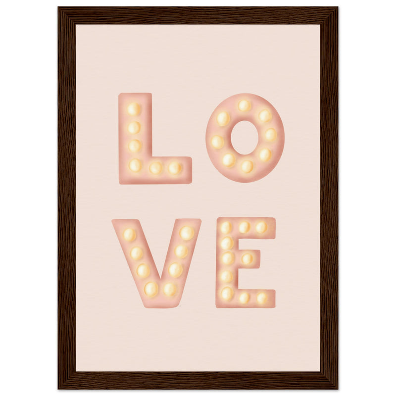 Poster: LOVE Light Letters Pink