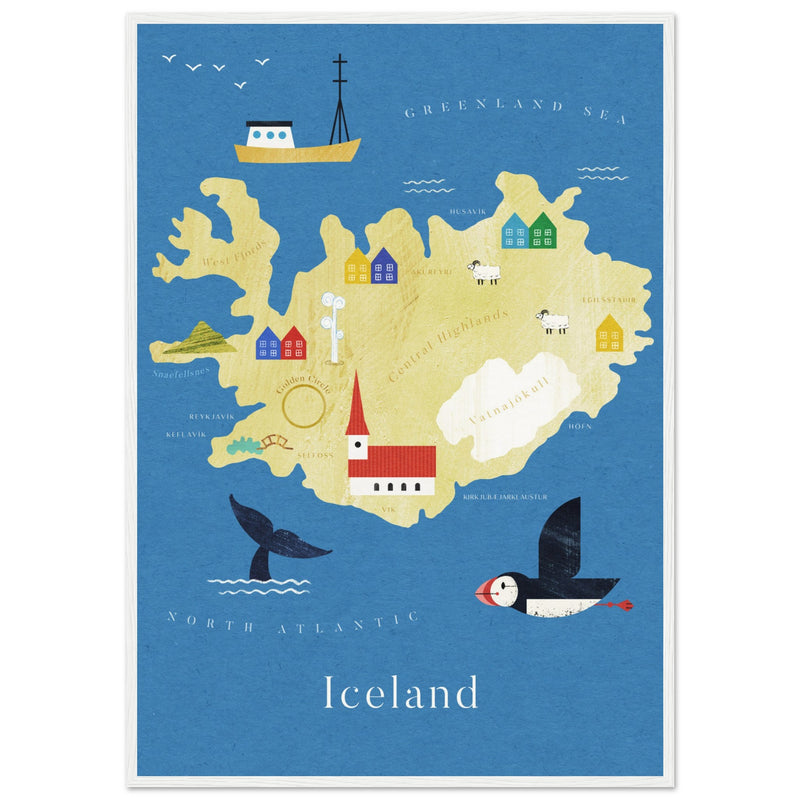 Poster: Map of Iceland