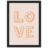 Poster: LOVE Light Letters Pink