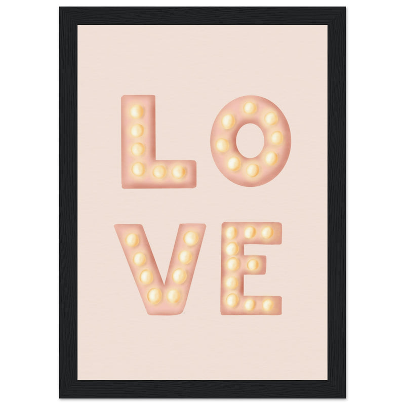 Poster: LOVE Light Letters Pink