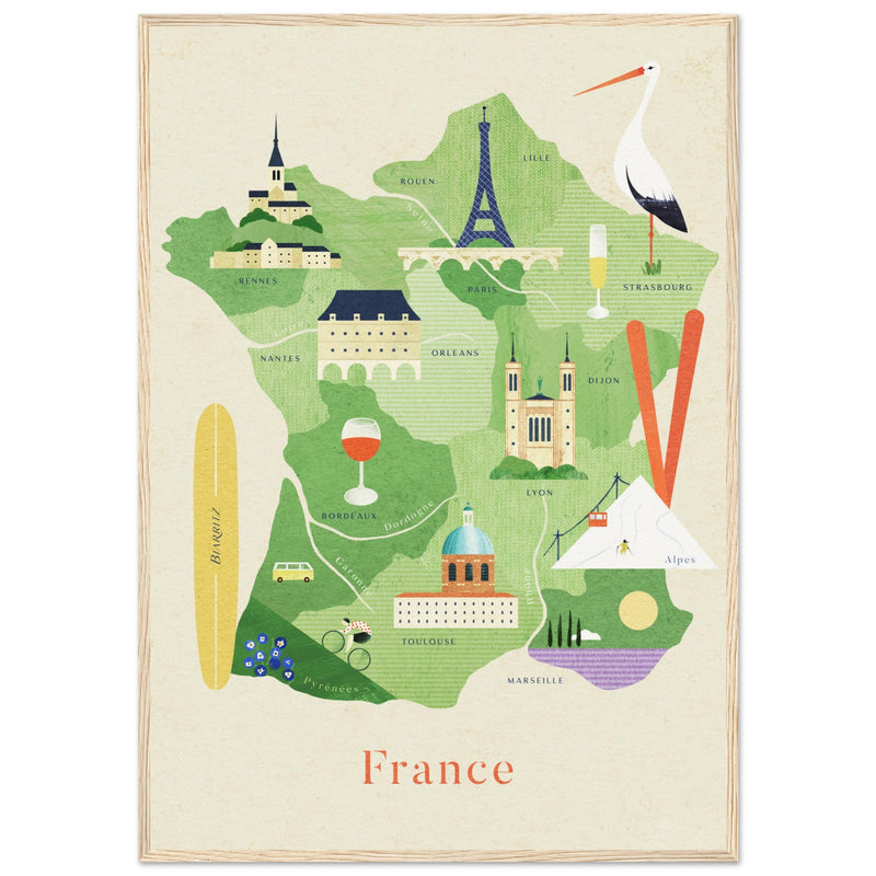 Poster: Map of France