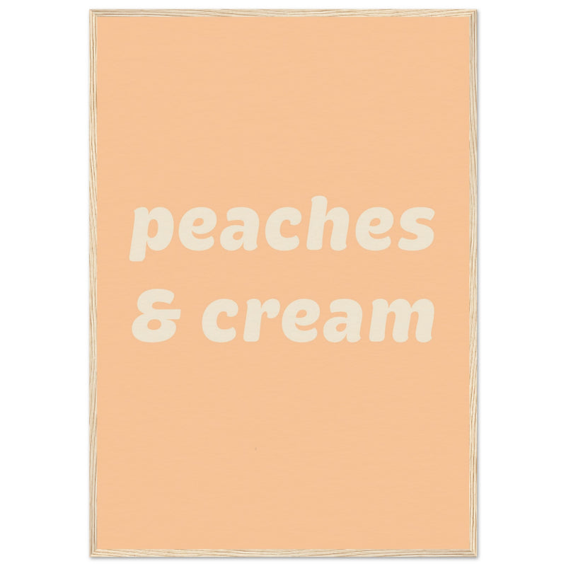 Poster: Peaches Cream Text Poster