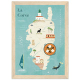 Poster: Map of Corsica