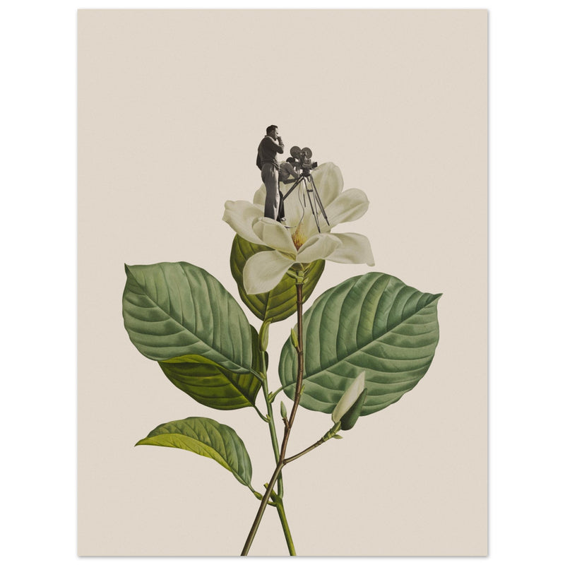 Poster: Botanical vintage cameraman