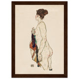 Poster: Standing Nude Woman With a Patterned Robe 1917