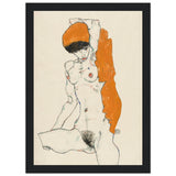 Poster: Standing Nude With Orange Drapery 1914