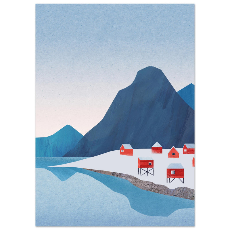 Poster: Red Houses, Lofoten