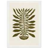 Poster: ne Hundred-Leaved Plant #22 / Lino Print