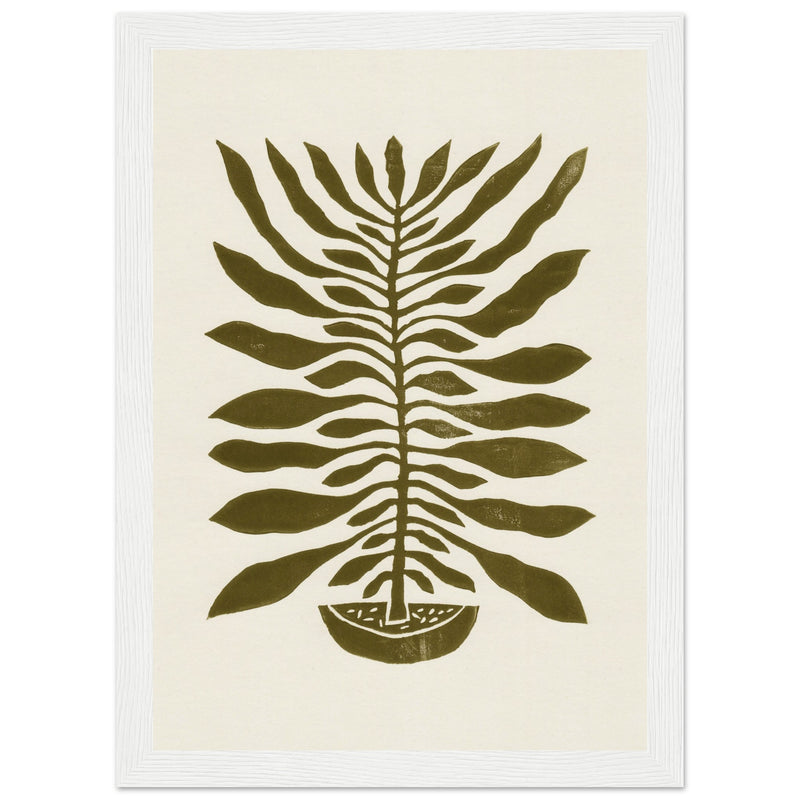 Poster: ne Hundred-Leaved Plant #22 / Lino Print