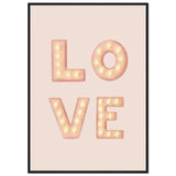 Poster: LOVE Light Letters Pink