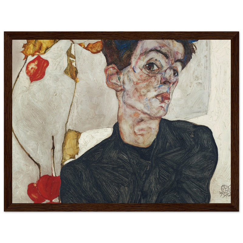 Poster: Egon Schiele's Self Portrait With Physalis 1912