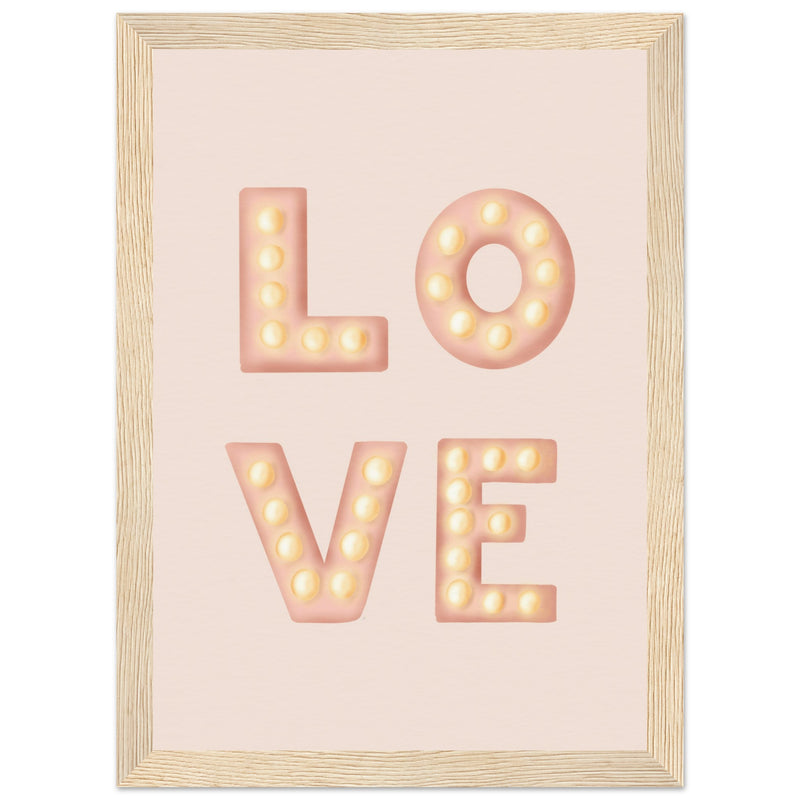 Poster: LOVE Light Letters Pink