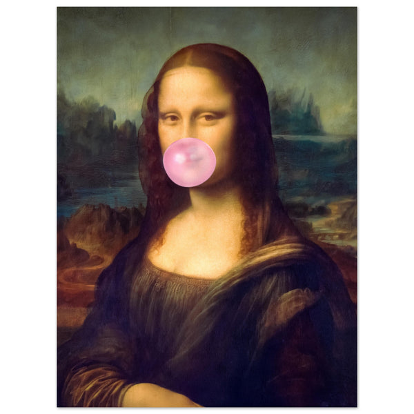 Poster: Mona Lisa Bubble Gum