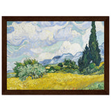 Poster: Wheat Field With Cypresses