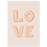 Poster: LOVE Light Letters Pink