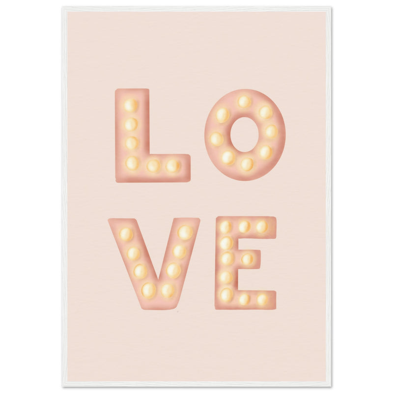 Poster: LOVE Light Letters Pink