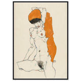 Poster: Standing Nude With Orange Drapery 1914