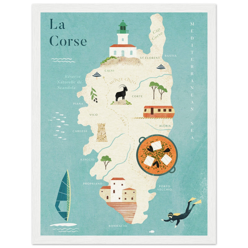 Poster: Map of Corsica