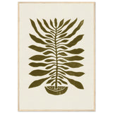 Poster: ne Hundred-Leaved Plant #22 / Lino Print