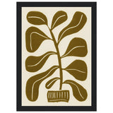 Poster: Linocut Houseplant #2