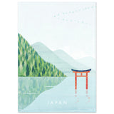 Poster: Japan, Torii Lake Travel Poster