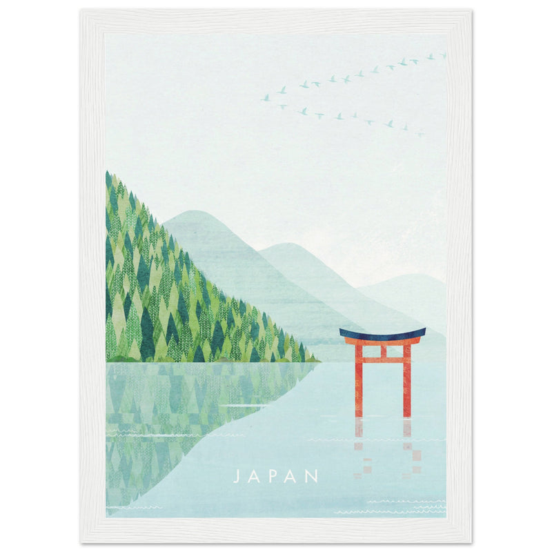 Poster: Japan, Torii Lake Travel Poster