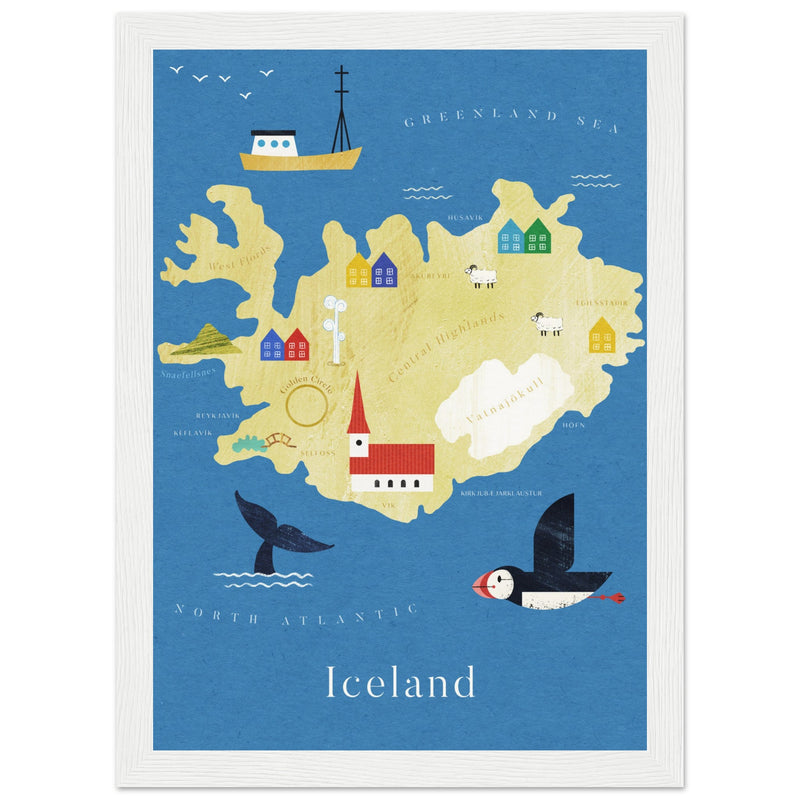 Poster: Map of Iceland