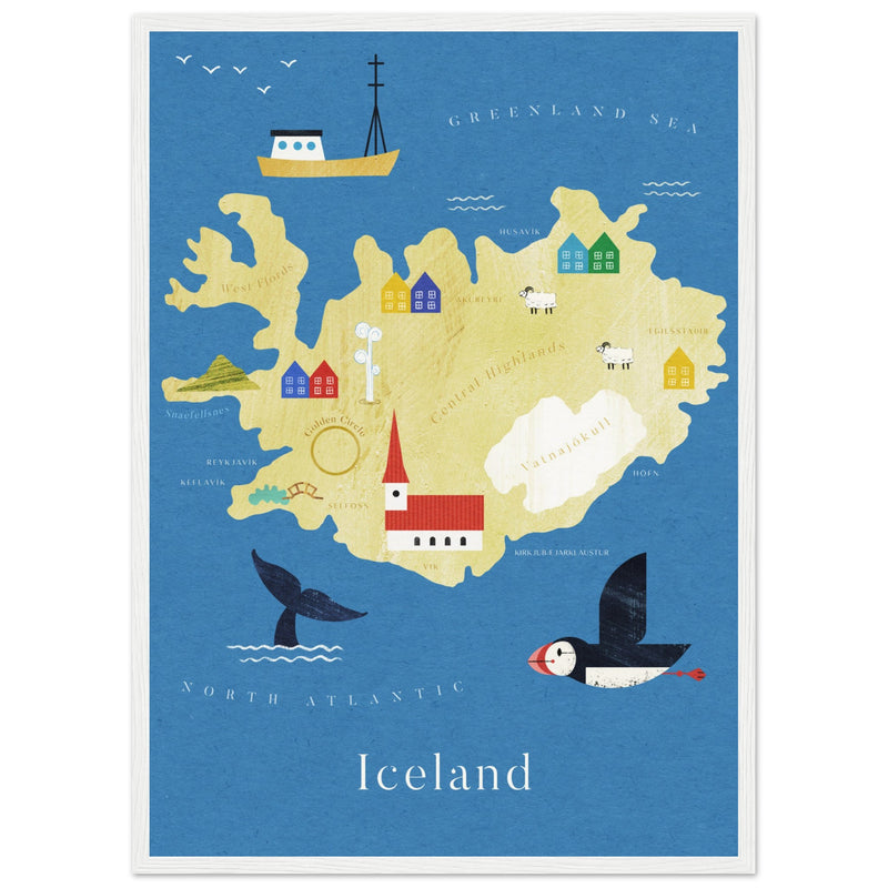 Poster: Map of Iceland