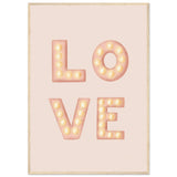 Poster: LOVE Light Letters Pink