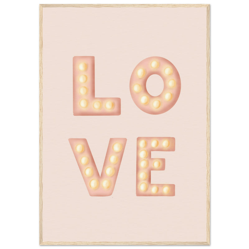 Poster: LOVE Light Letters Pink