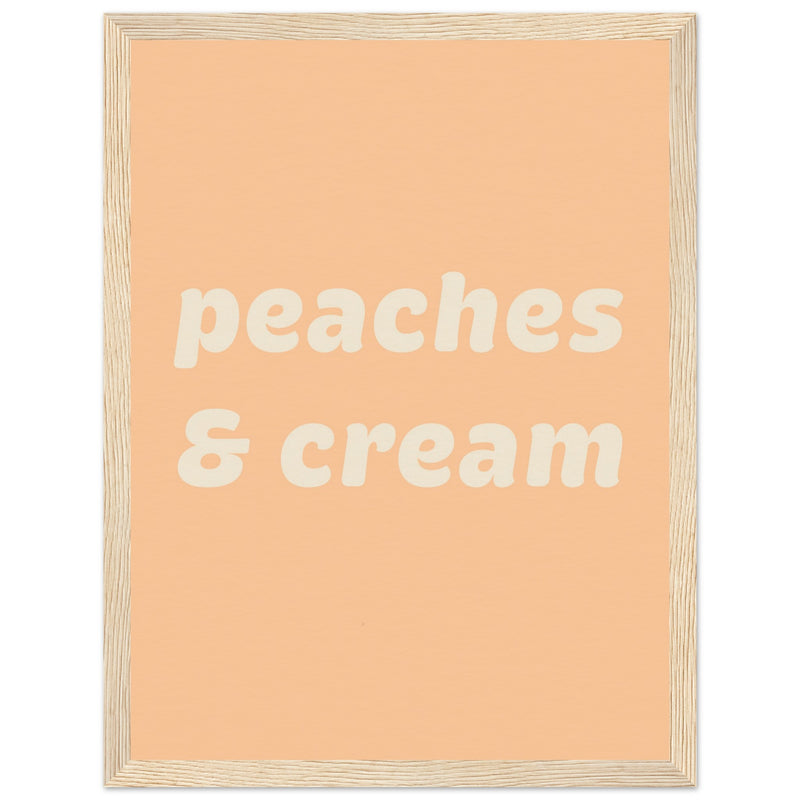 Poster: Peaches Cream Text Poster