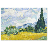 Poster: Wheat Field With Cypresses