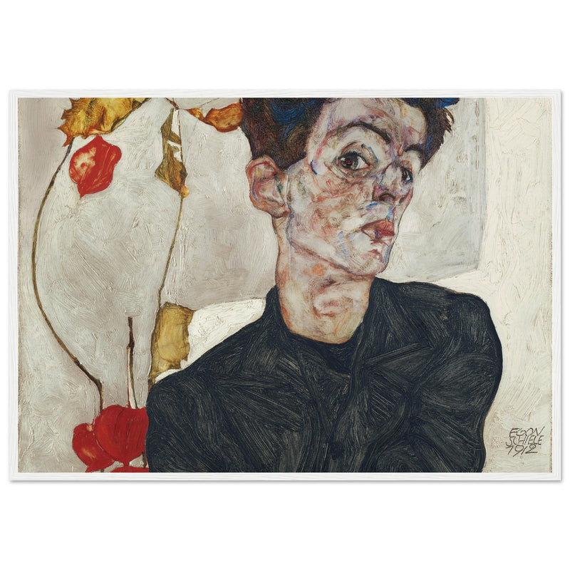 Poster: Egon Schiele's Self Portrait With Physalis 1912