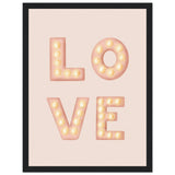 Poster: LOVE Light Letters Pink