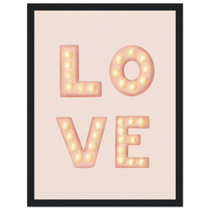 Poster: LOVE Light Letters Pink