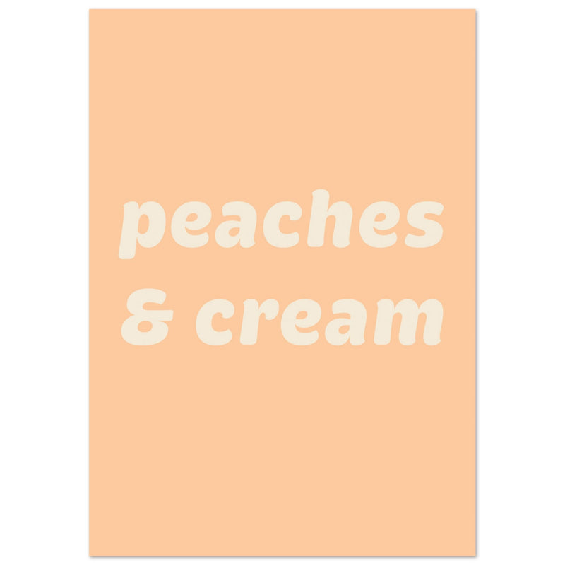 Poster: Peaches Cream Text Poster