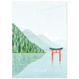 Poster: Japan, Torii Lake Travel Poster