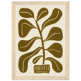 Poster: Linocut Houseplant #2