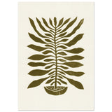 Poster: ne Hundred-Leaved Plant #22 / Lino Print