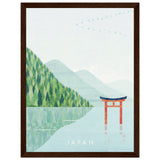 Poster: Japan, Torii Lake Travel Poster