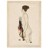 Poster: Standing Nude Woman With a Patterned Robe 1917