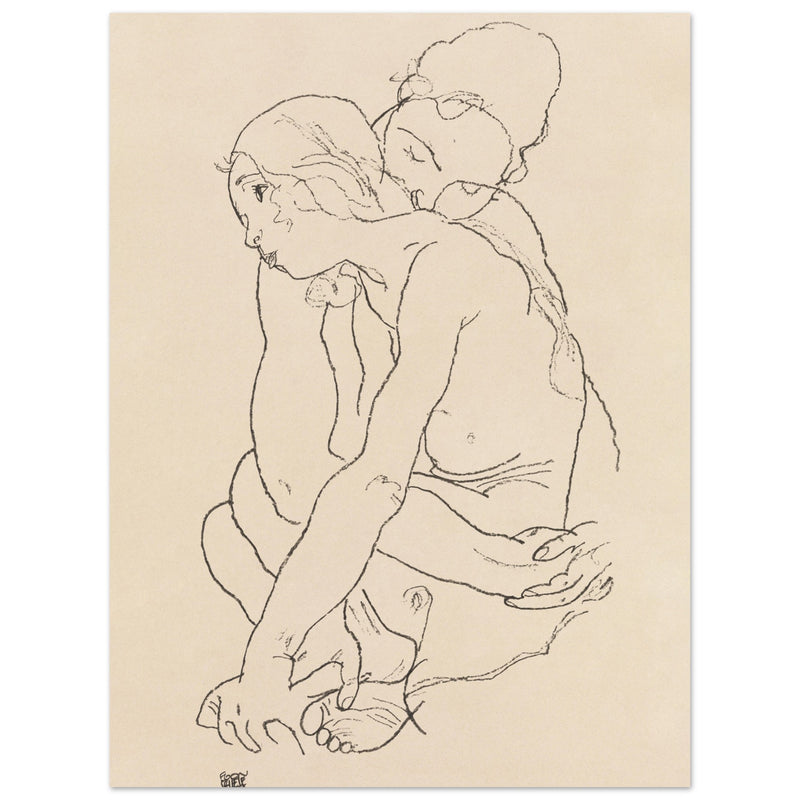 Poster: Woman and Girl Embracing 1918