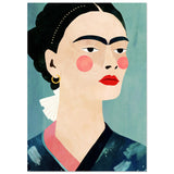 Poster: Frida On Blue