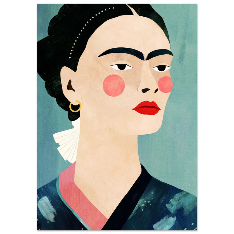 Poster: Frida On Blue