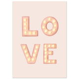 Poster: LOVE Light Letters Pink