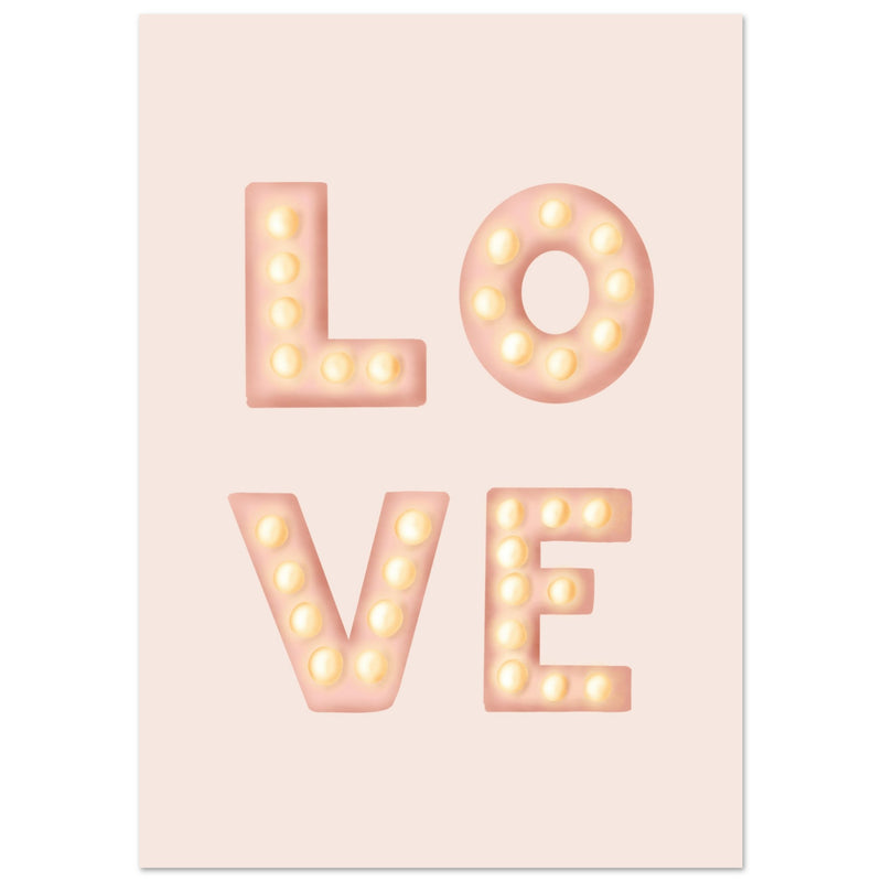 Poster: LOVE Light Letters Pink