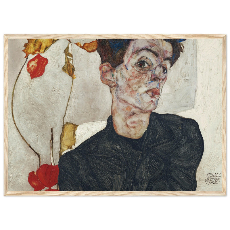 Poster: Egon Schiele's Self Portrait With Physalis 1912