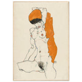 Poster: Standing Nude With Orange Drapery 1914