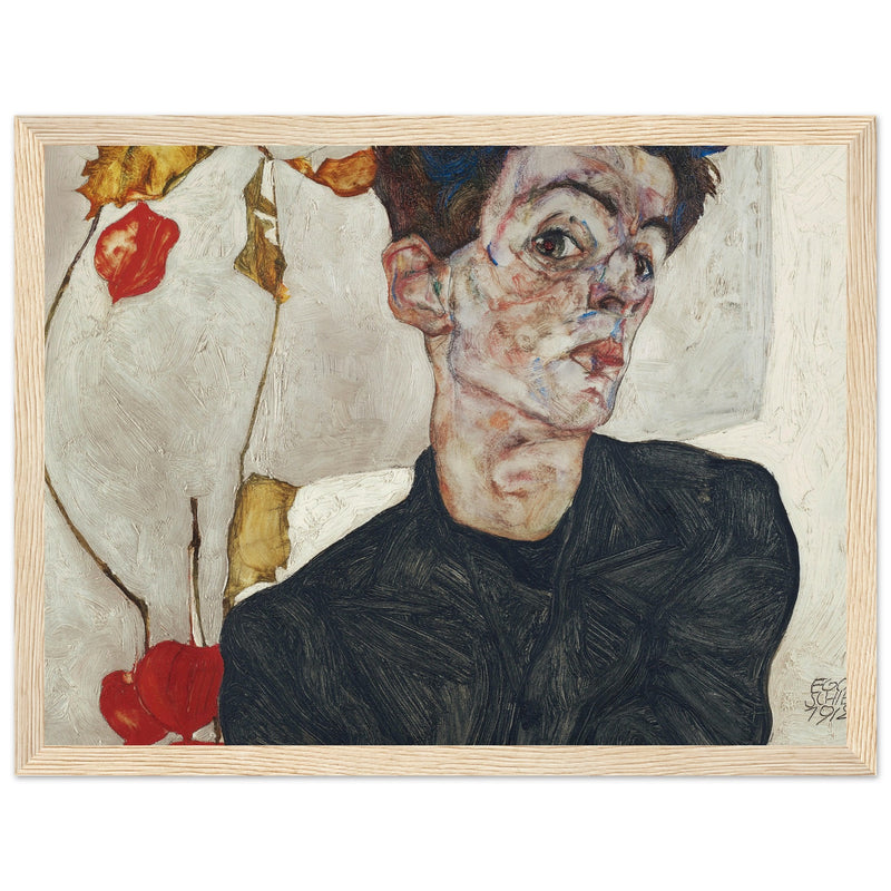 Poster: Egon Schiele's Self Portrait With Physalis 1912